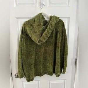 Velvety Soft Green large neck sweater